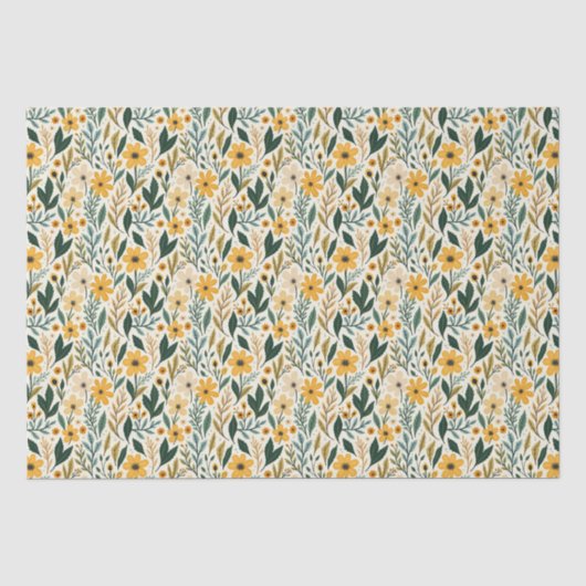Boho Floral Fantasy Tissuepapier (Voorkant)