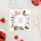 Boho Floral Fantasy Waterverf Bruiloft Servet (Insitu)