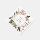 Boho Floral Fantasy Waterverf Bruiloft Servet (Hoek)