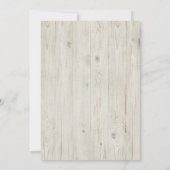 Boho Floral Feather Antlers Skull Wood Weddenschap Kaart (Achterkant)