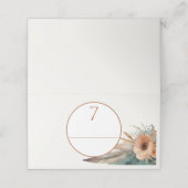 Boho Floral Feather Dreamcatcher Wedding (Buitenkant ongevouwen)