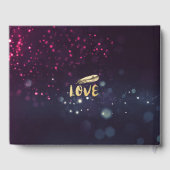 Boho Floral Feather Paars Light Gastenboek (Achterkant)