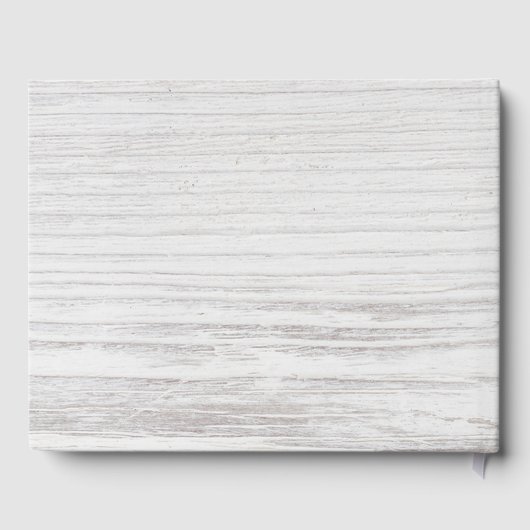 Boho Floral Feathers Rustic Wood Gastenboek (Achterkant)