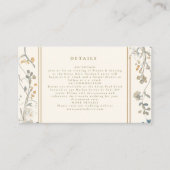 Boho  Floral Fern Wedding Informatiekaartje (Voorkant)