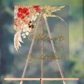 Boho Floral Fête des mariées Bienvenue Symbole acr (Neutre)