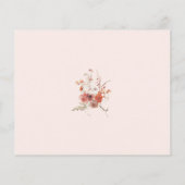 Boho Floral Fête des mariées Date Nuit Idées Carte (Dos)