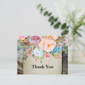 boho floral, fleur carte de remerciements d'annive (Debout devant)