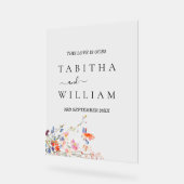 Boho Floral fleur sauvage faire-part de mariage (Angle)