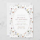 Boho Floral Fleur sauvage | Invitation (Devant)