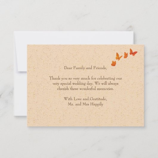 Boho Floral Fleur sauvage Mariage Merci Cartes (Dos)