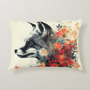 Boho Floral Fox Wildlife Natuur Accent Kussen