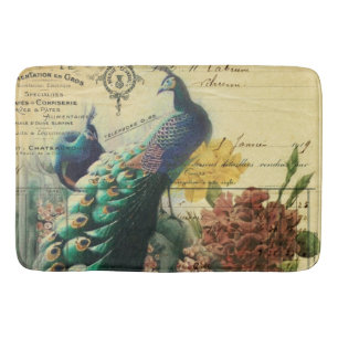 boho floral frans moderne pauw badmat