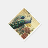 boho floral frans moderne pauw servetten (Hoek)