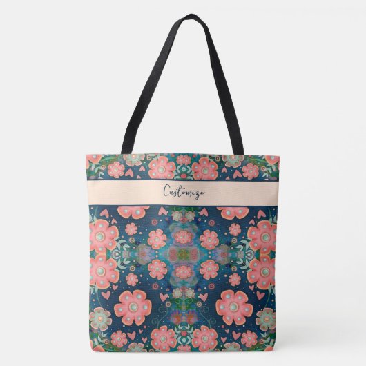 Boho Floral Fun Custom Inspirivity tas (Voorkant)