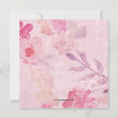 Boho Floral Garden Bridal Shower Invitations Kaart (Achterkant)