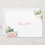 Boho Floral Geometrique Gold Graduation Invitation (Dos)