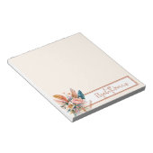 Boho floral gepersonaliseerd notitieblok (Schuin)