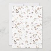 Boho floral girl Baptism invitation template (Dos)