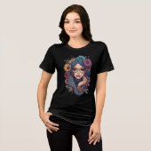 Boho Floral Girl T-Shirt (Voorkant volledig)