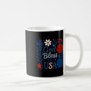 Boho Floral God zegene de VS 4 juli Bloem G Koffiemok
