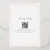 Boho Floral Gold Wedding Folie Uitnodiging (Achterkant)