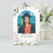 Boho Floral Graduation Party Invitation (Staand voorkant)