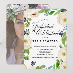 BOHO FLORAL GRADUATION PARTY UITNODIGING
