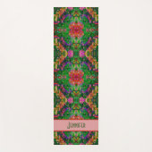 Boho Floral Green Abstracte  inspiratie Yogamat (Voorkant)