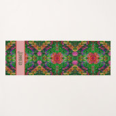 Boho Floral Green Abstracte  inspiratie Yogamat (Voorkant (horizontaal))