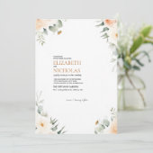 Boho Floral Greenery Faire-part de mariage botaniq (Debout devant)