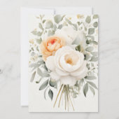 Boho Floral Greenery Faire-part de mariage botaniq (Dos)