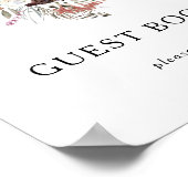 Boho Floral Guest Book Sign Poster (Hoek)