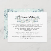 Boho Floral Huwelijksaccommodatie Insert Kaart (Voorkant / Achterkant)