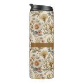 Boho Floral in Beige Thermosbeker (Geroteerd rechts)