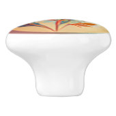 Boho Floral in Earth Tones Keramische Knop (Zijkant)