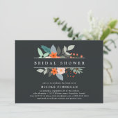 Boho Floral | Invitation de douche nuptiale (Debout devant)