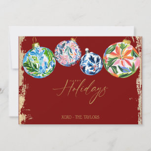 Boho Floral Joyeux Vacances Appartement Carte Vaca
