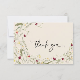Boho Floral krans dank u kaarten