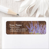 boho floral, lavande, retour Étiquettes d'adresse (En situation)