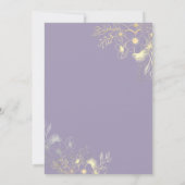 Boho Floral Lavender Wedding Invitation Kaart (Achterkant)