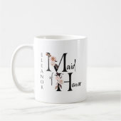 Boho Floral Letter Maid of Honor Koffiemok (Links)