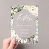 Boho Floral Lijst Bruids Tea Party Vrijgezellenfee Acryl Uitnodigingen (Insitu (Draagbaar))