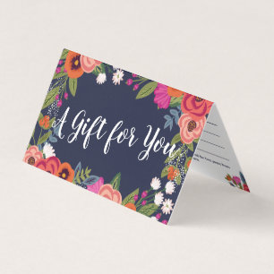 Boho Floral Lijst - Cadeaubon Kaart