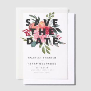 Boho Floral Line Art Terracotta Arch Bewaar de dat Vellum Uitnodigingen