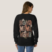 Boho Floral "Mama" Retro Sweatshirt (Achterkant volledig)