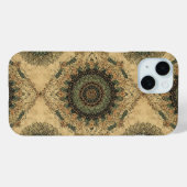 Boho Floral Mandala Waterverf iPhone Case (Achterkant (horizontaal))