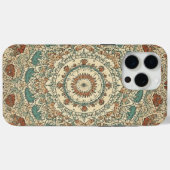 Boho Floral Mandala Waterverf iPhone Case (Achterkant (horizontaal))