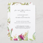 Boho Floral Mariage Répétition Dîner Invitations (Devant / Derrière)