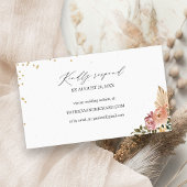 Boho Floral Mariage Website Online Carte RSVP en l