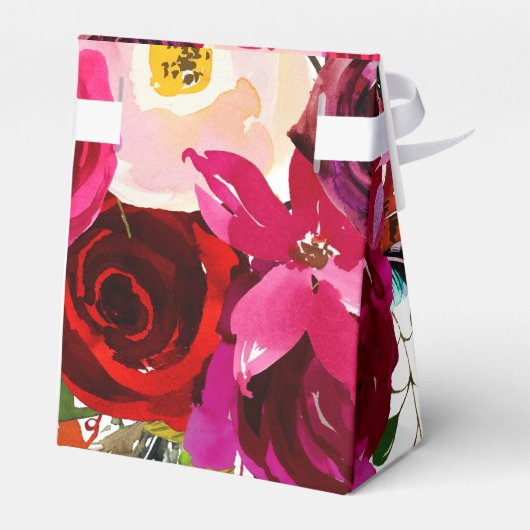 Boho Floral | Marsala Bedankt Bedankdoosjes (Achterkant)